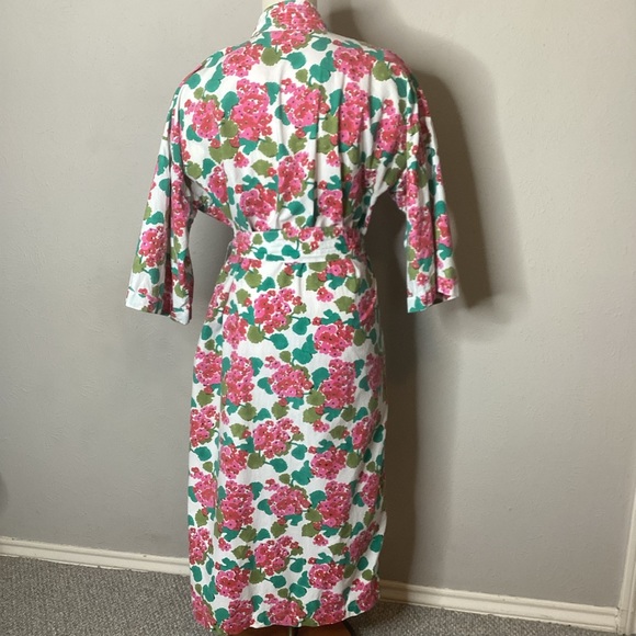 Roller Rabbit Pink Floral Robe O/S - Picture 2 of 8